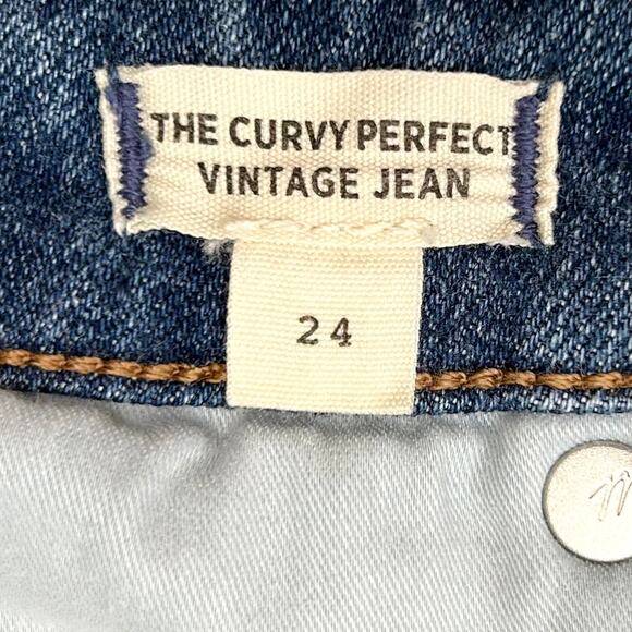 Madewell The Curvy Perfect Vintage Manford Wash Instacozy Jeans Size 24 - Picture 10 of 13